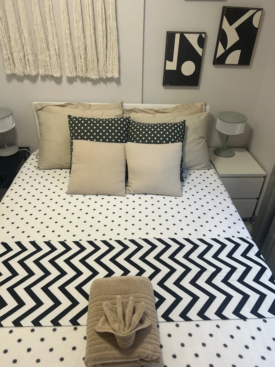 Bedroom staged after a full reset