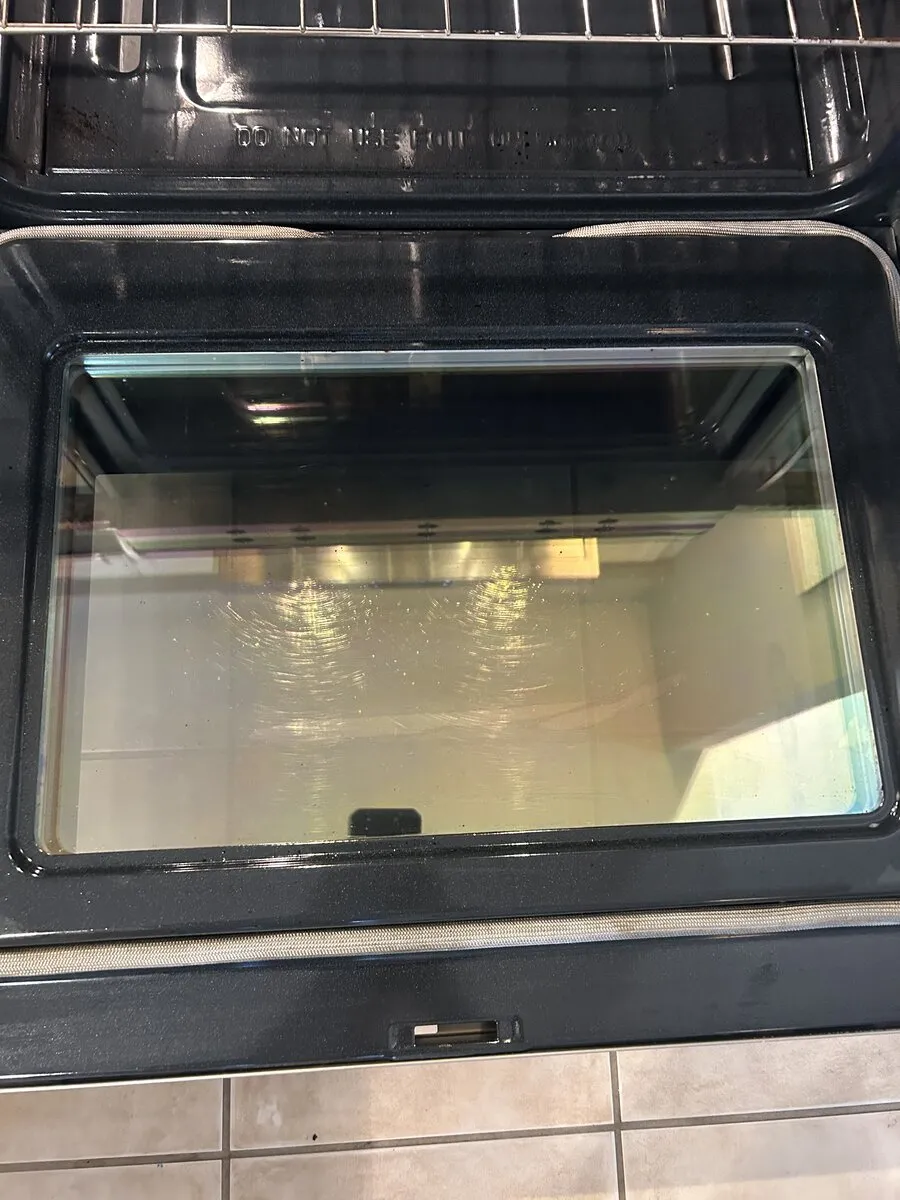 Oven interior after a deep clean